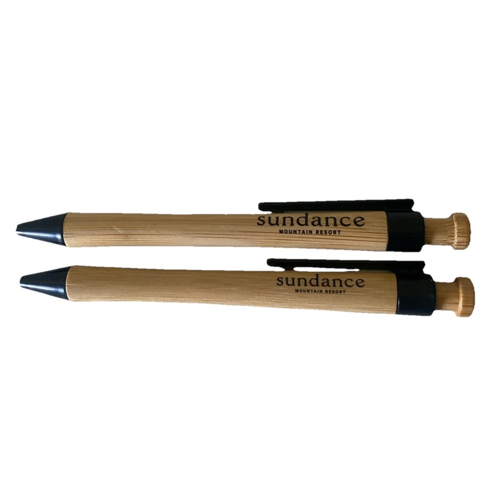 Lot of 2 Sundance Mountain Resort Logo Hotel Promotional Advertising Ink Pens - Picture 1 of 6
